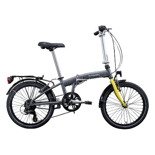 Bici pieghevole ( 7 vel ) 20" DYNAMIC CAPRI Acciaio Titanio e Giallo opaco DC2003