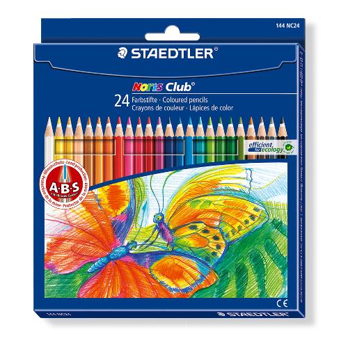 Set matite colorate classiche sezione esagonale 24 pz NORIS CLUB Colori assortiti 144NC24