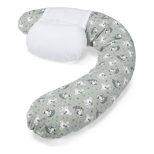 Cuscino gravidanza con supporto lombare POLLY Verde e Bianco 5801TAVE