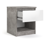 Comodino 40x40x49 White-Conc.76238GXUU