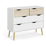 Cassettiera Tvilum Oslo Bianco e Rovere 7539549AK