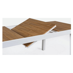 Tavolo da esterno Bizzotto Elias Teak e Bianco 0662823