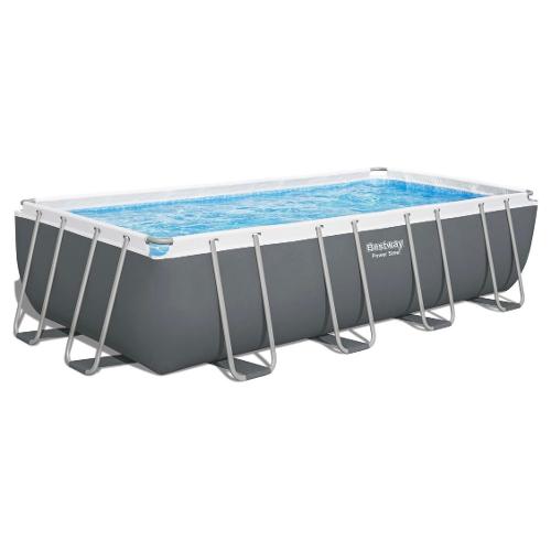 Piscina con accessori (549x274x122cm) per 6 persone POWER STEEL Grigio 56466 5