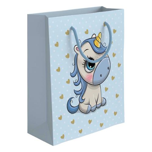Shopper regalo (26x12x32 cm) Unicorn Boy Azzurro PLC88