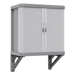 Armadio plastica Terry Wallcab Rolling Space Grigio chiaro e Grigio sc