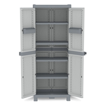 Armadio plastica Terry Base 2007 Wave Grigio chiaro e Grigio scuro 100