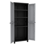 Armadio plastica Terry 2680B Grigio e Nero 1002708