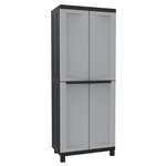 Armadio plastica Terry 3680B Grigio e Nero 1002707