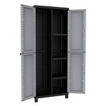 Armadio plastica Terry 3680B Grigio e Nero 1002707