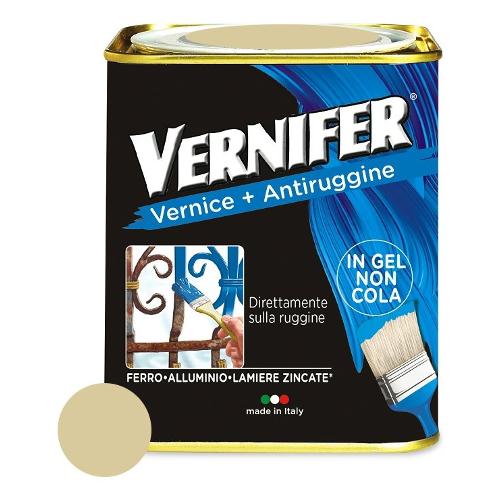 Smalto antiruggine gel VERNIFER Avorio lucido barattolo 750 ml 4878