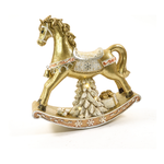 Cavallo dondolo Resina oro cm.31 73291
