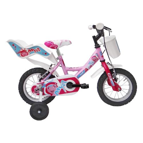 Mountain Bike acciaio ( 1 vel ) 12" Mya con Rotelle SPORT ONE Rosa e Ciclamino 120125005
