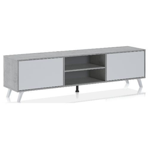 SMART Base soggiorno Larice bianco e Cemento Mobile KIT (180x40x49cm)