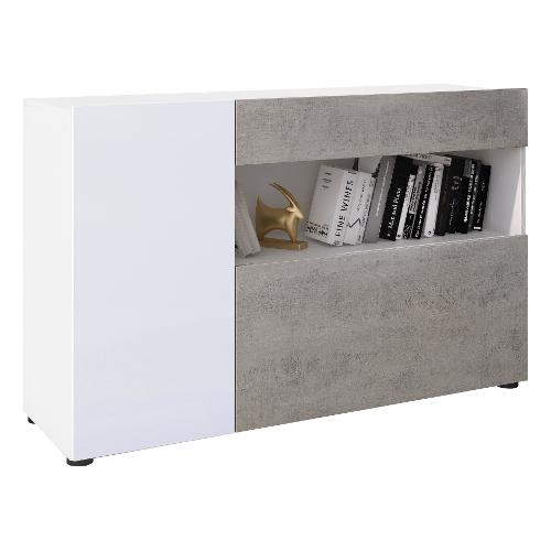 JOHNNY Base Larice bianco e Cemento (130cm) Mobile KIT