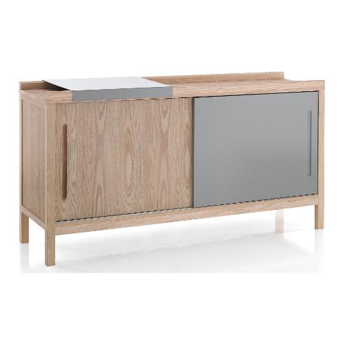 KORA Madia Rovere e Grigio opaco (150cm) Mobile KIT