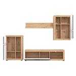 Composizione soggiorno Kit Furniture Camille Rovere anticato e Nero 77