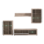 Composizione soggiorno Kit Furniture Camille Rovere e Bianco lucido 77