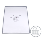 Coperta Pile Lettino Ricam.Grigio PILLGR