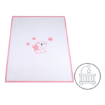 Coperta Pile Lettino Ricam.Rosa PILLRS
