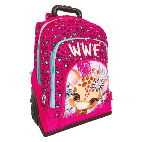 Zainetto trolley (33Lt) Giraffa WWF (36x23x47cm) Fucsia multicolor 67573CO