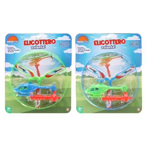Elicottero giocattolo volante a strappo (35cm) ESTATOYS Assortito 42085