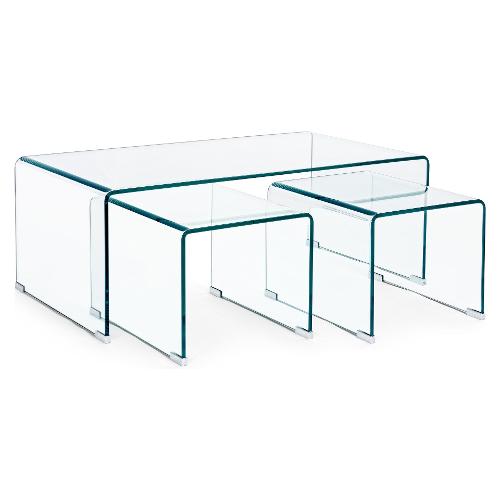 IRIDE Set tavolini Trasparente