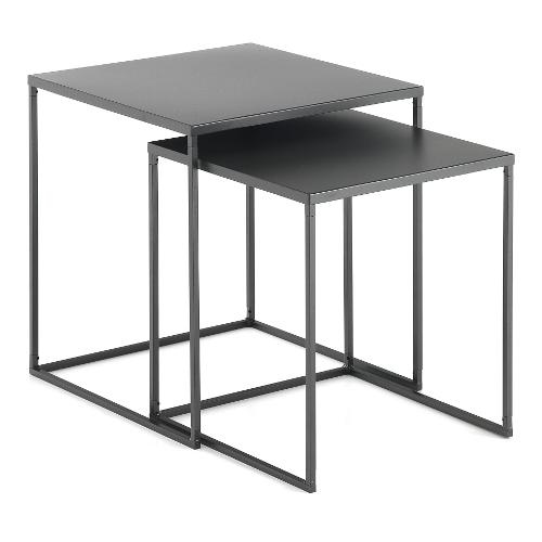 THIN Set tavolini Antracite opaco
