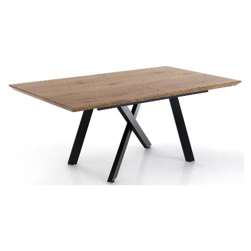 EMME Tavolo Allungabile Rovere e Nero (160-200x90cm)