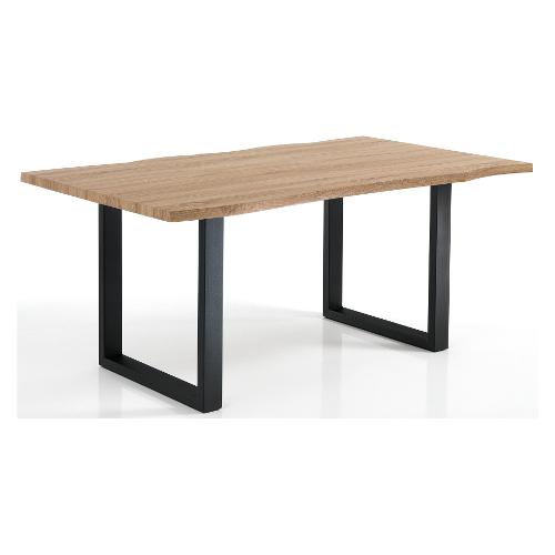 LANDO Tavolo Fisso Rovere e Nero (160x90cm)