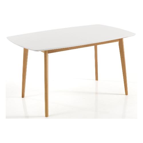 STILL White Wood Tavolo Allungabile Bianco opaco e Rovere (120-150x75cm)