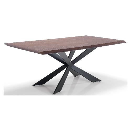 TIPS Tavolo Fisso Noce scuro e Nero (200x100cm)