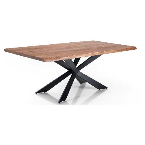 AMON Tavolo Fisso Acacia e Nero (195cm)
