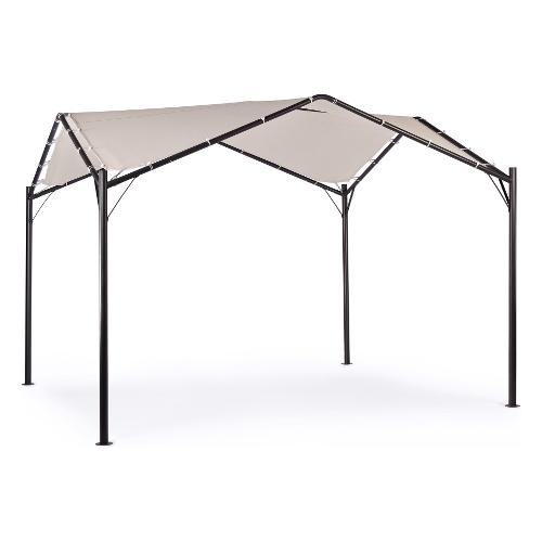 Gazebo acciaio DOME Antracite e Grigio (3,5x3,5mt) 0795495