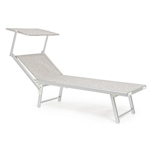 Lettino prendisole alluminio OCEAN Grigio 0815049