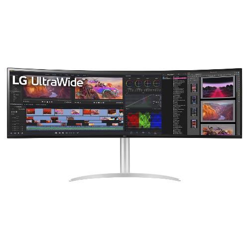 Monitor 49" ( IPS 2K 1440p 144Hz ) SERIE WQ95C UltraWide Curved QHD Silver e White 49WQ95C W AEU