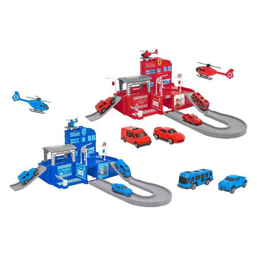Stazione polizia pompieri con veicoli W’TOY Assortito 41400