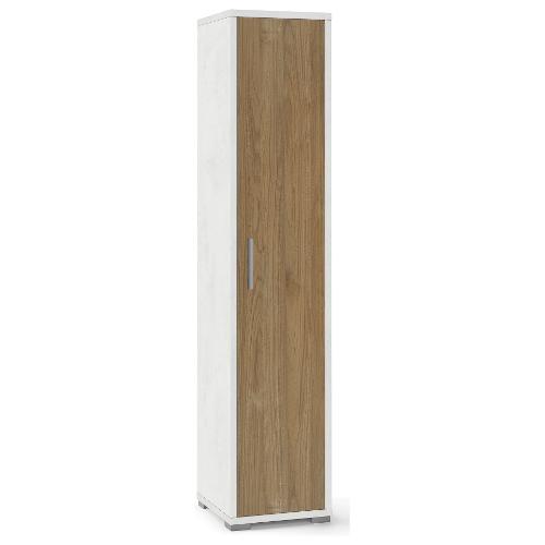 DOUBLE Db364k Armadio 1 Anta battente Ossido bianco e Noce stelvio (40cm) Mobile KIT