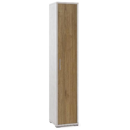 DOUBLE Db384k Armadio 1 Anta battente Ossido bianco e Noce stelvio (40cm) Mobile KIT
