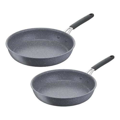 Set padelle 2 pz ( 24 e 28 cm ) alluminio antiaderente TEMPRA MINERAL Grigio 012163600002