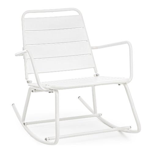 Sedia a dondolo acciaio LILLIAN Bianco 0802894
