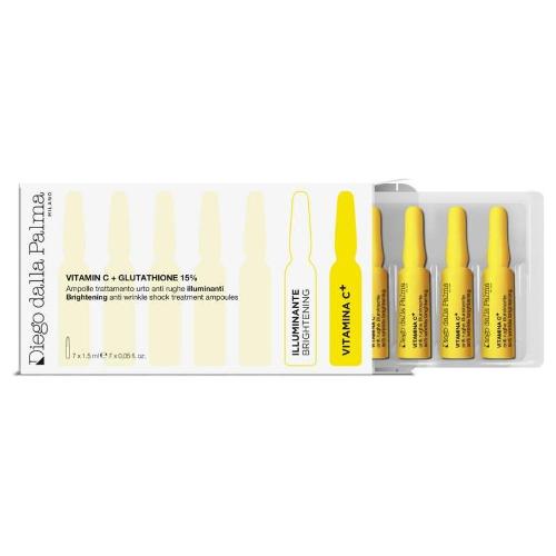 Trattamento viso Vitamina c + glutathione 15 ampolle anti rughe illuminanti 7 fiale x 1.5ml