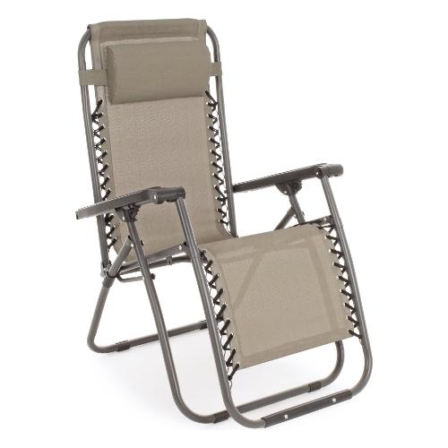 Sedia sdraio con poggiapiedi MARTIN Tortora 0814958