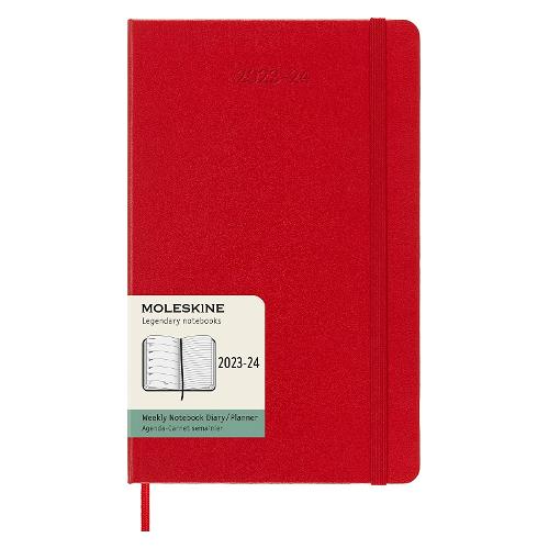Agenda settimanale 2023/24 18m Lug-Dic Large Hard Rosso (13x21 cm) 56927
