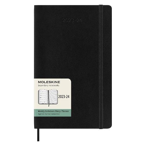 Agenda settimanale 2023/24 18m Lug-Dic Large Soft Nero (13x21 cm) 56941
