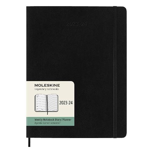 Agenda settimanale 2023/24 18m Lug-Dic XL Soft Nero (19x26 cm) 57030