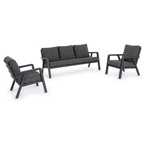 Set da esterno alluminio TRUMAN 5 posti Antracite 0663162