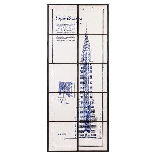 MAJOLIC Quadro Bianco e Blu (43x104cm) 0245095