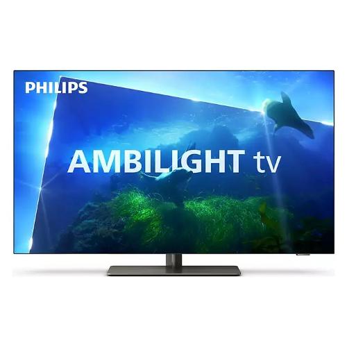 Tv 48" (OLED) Google TV AMBILIGHT Smart TV UHD OLED Cromato satinato 48OLED818 12
