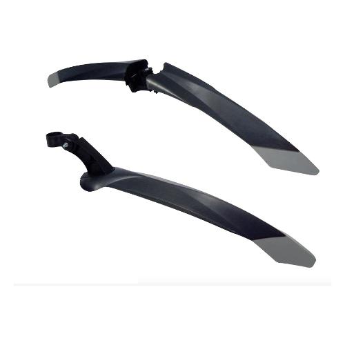 Parafanghi Mountain Bike 26 e 29"anteriore e posteriore Nero e Grigio 01ZIP0002
