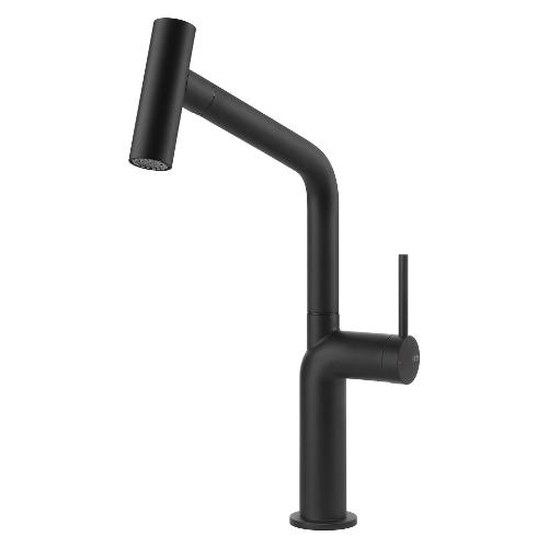 Miscelatore lavello doccetta estraibile STELO Matt black 60313 299